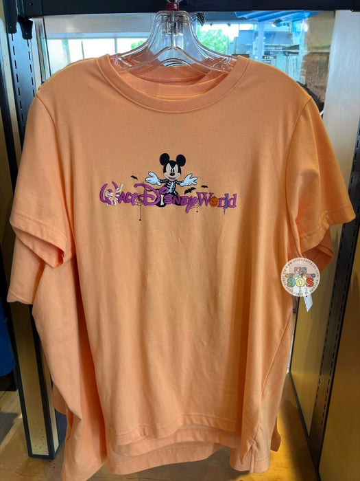 DLR/WDW - Halloween 2026 - Mickey & Friends Park Logo “Happy Halloween” Light Orange Graphic Tee (Adult)