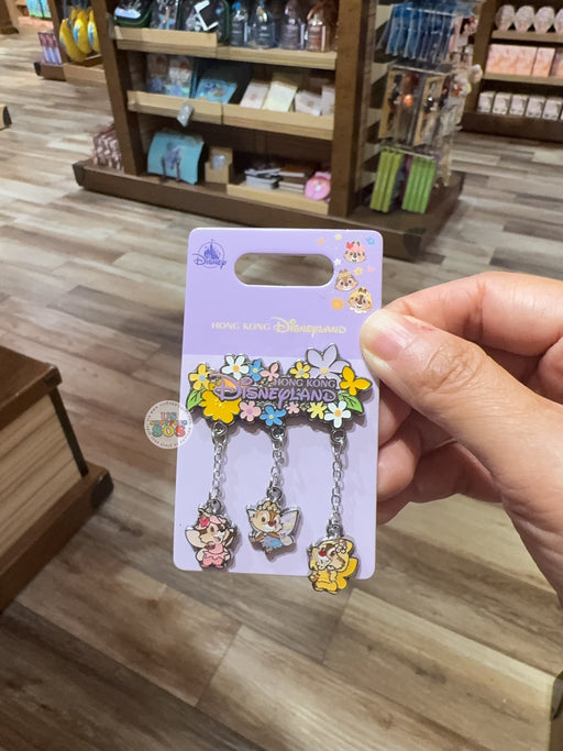 HKDL - 2026 Chip 'n' Dale Forest Fairies Collection x Chip, Dale & Clarice Pin Badge