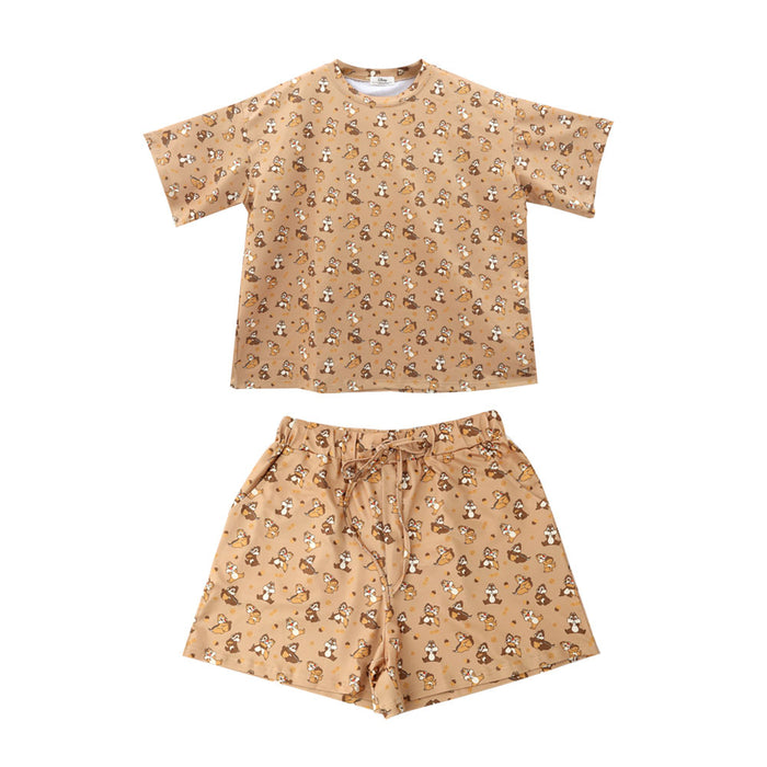 Taiwan Disney Collaboration - SB Disney Characters Full Pattern Silk Short-Sleeved Homewear (2 Styles)