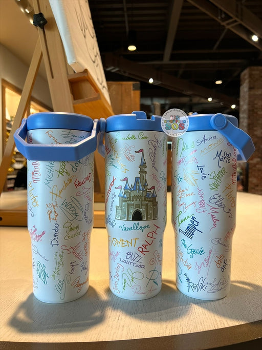 DLR/WDW - Castle & Characters’ Signatures Stainless Steel Top Handle Tumbler 27.7oz