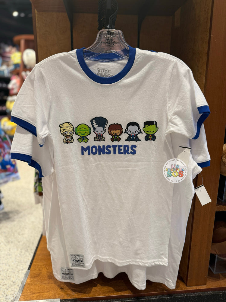Universal Studios - Universal Bitty Monsters - All Characters White T-shirt (Adult)