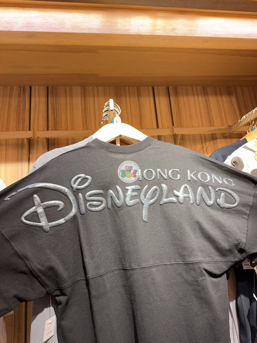 HKDL - 2026 "Hong Kong Disneyland" Wordings Spirit Jersey for Adults (Color: Black)