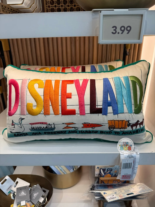 DLR/WDW - Disney Home - Disneyland Colorful Embroidered Pillow Cushion