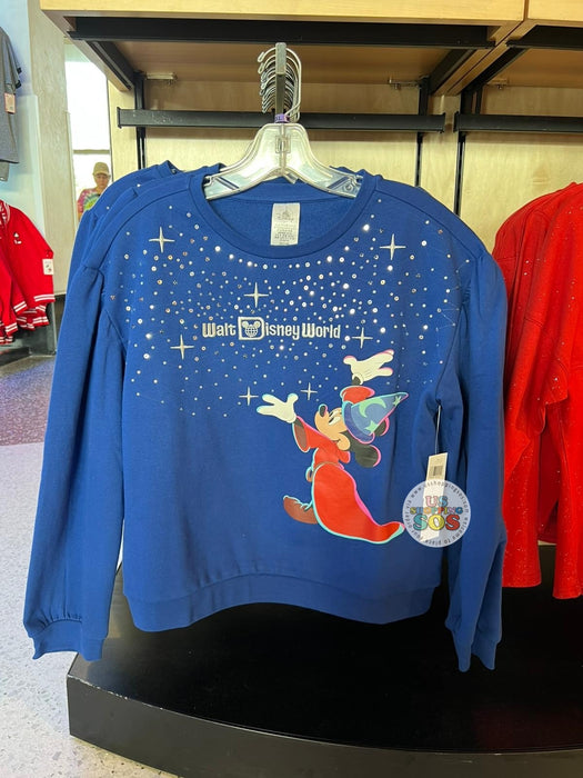 WDW - Fantasia Sorcerer Mickey - “Walt Disney World” Blue Pullover (Youth)