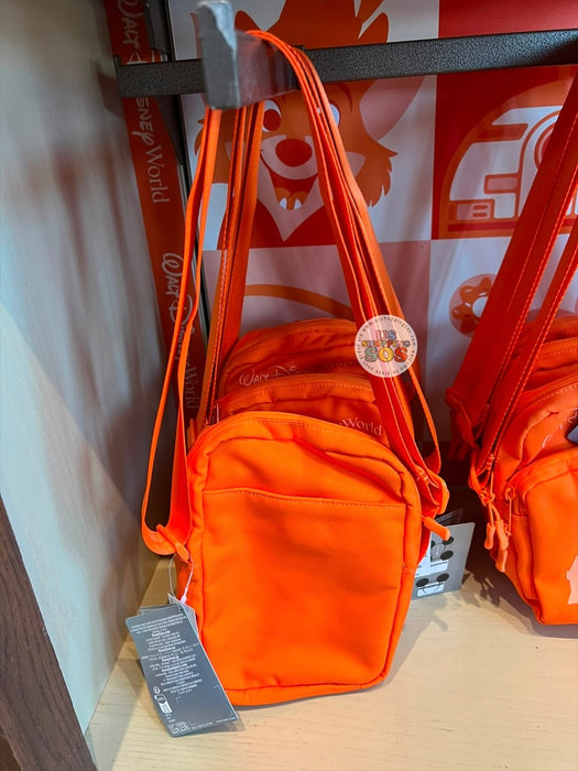 DLR/WDW - Logo Mania 2026 Park Hopper - Bright Orange Park Logo Headband Friendly Crossbody Bag