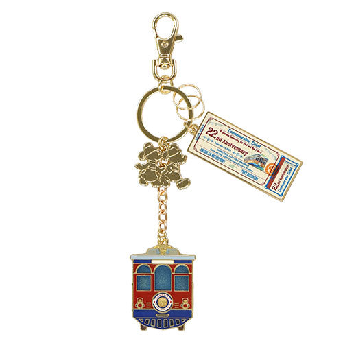 TDR - Tokyo Disney Sea 22nd Anniversary Celebration Collection - Mickey & Minnie Mouse "DisneySea Electric Railway" Keychain (Release Date: Sept 4)