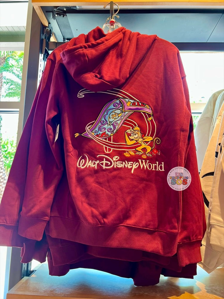 DLR/WDW - Aladdin 2026 - Abu, Magic Carpet & Lamp Park Logo Burgundy Hoodie Pullover (Adult)