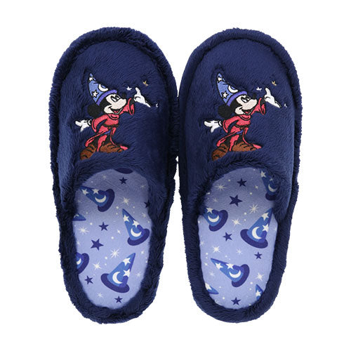 TDR - Mickey Mouse "Sorcerer's Apprentice" Collection x Fluffy Room Shoes for Adults (Release Date: Nov 16)