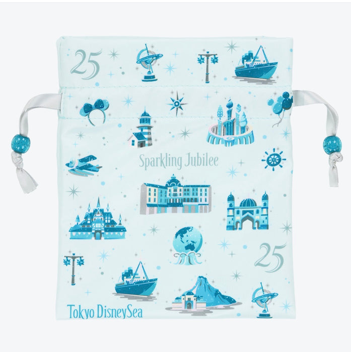 TDR - Tokyo DisneySea 25th Anniversary "Sparkling Jubilee" x Mickey & Minnie Drawstring Bag Set of 3 (Release Date: Apr 8, 2026)