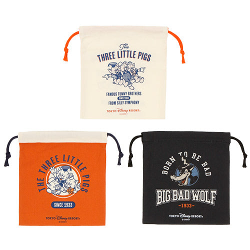 TDR - "The Three Little Pigs" Collection x Drawstring Bags Set (Release Date: Dec 26)