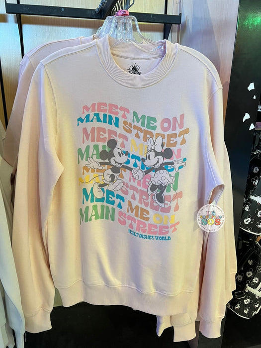 DLR/WDW - Mickey & Minnie Meet Me on the Street Pink Pullover (Adult)