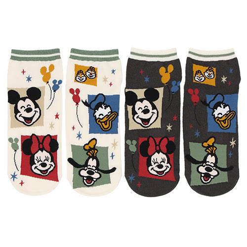 TDR - "Let's go to Tokyo Disney Resort" Collection x Mickey & Friends Socks Set of 2 for Adults (Release Date: April 25)