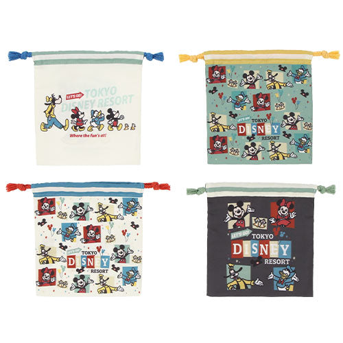 TDR - "Let's go to Tokyo Disney Resort" Collection x Mickey & Friends Drawstring Bags Set (Release Date: April 25)