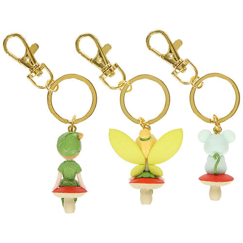 TDR - Fantasy Springs "Fairy Tinkerbell's Busy Buggy" Collection x Peter Pan, Tinkerbell, and Mouse Cheese Keychain Set (Release Date: May 28)