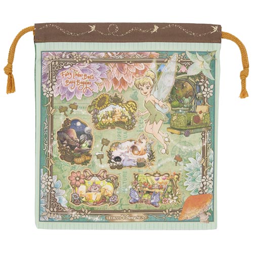 TDR - Fantasy Springs "Fairy Tinkerbell's Busy Buggy" Collection x Drawstring Bag (Release Date: May 28)