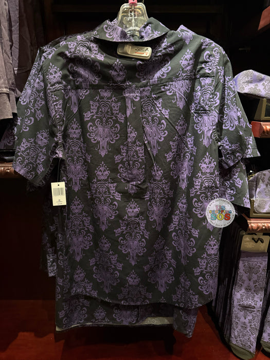 DLR/WDW - The Haunted Mansion - Wallpaper Button-Up Shirt (Adult)
