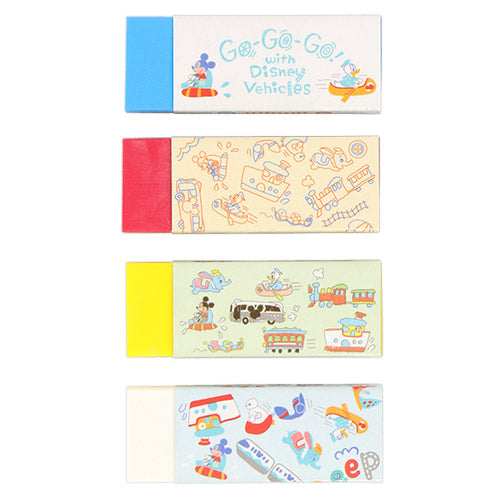 TDR - "Go-Go-Go! with Disney Vehicles" Collection x Erasers Set (Release Date: July 11, 2024)