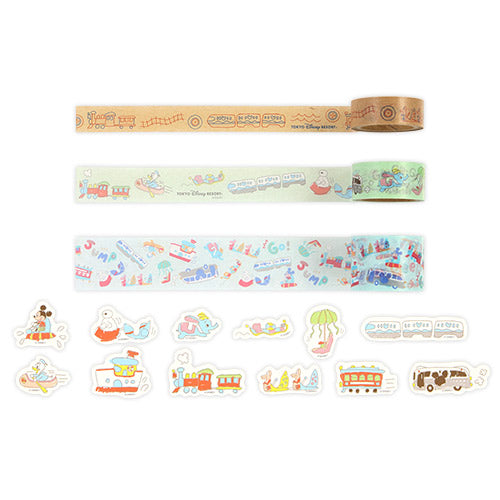 TDR - "Go-Go-Go! with Disney Vehicles" Collection x Masking Tapes & Stickers Set (Release Date: July 11, 2024)