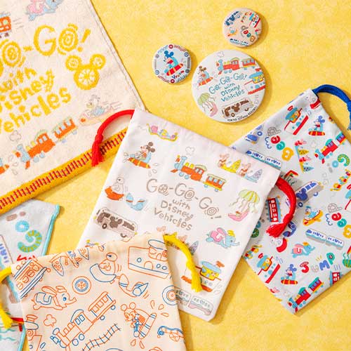 TDR - "Go-Go-Go! with Disney Vehicles" Collection x Button Badge Set (Release Date: July 11, 2024)