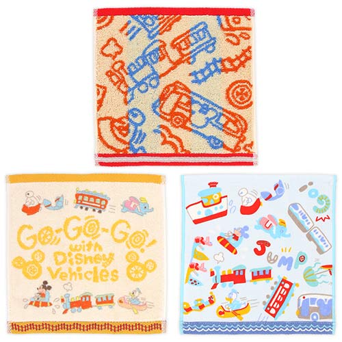 TDR - "Go-Go-Go! with Disney Vehicles" Collection x Mini Towels Set (Release Date: July 11, 2024)