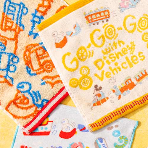 TDR - "Go-Go-Go! with Disney Vehicles" Collection x Mini Towels Set (Release Date: July 11, 2024)