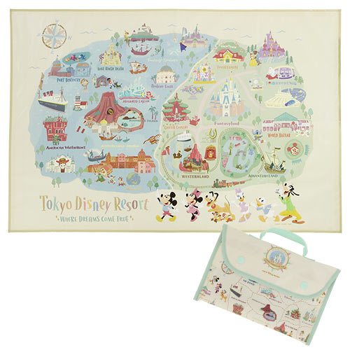 TDR - Tokyo Disney Resort "Park Map Motif" Collection - Picnie Sheet & Bag Set (Release Date: July 11, 2024)