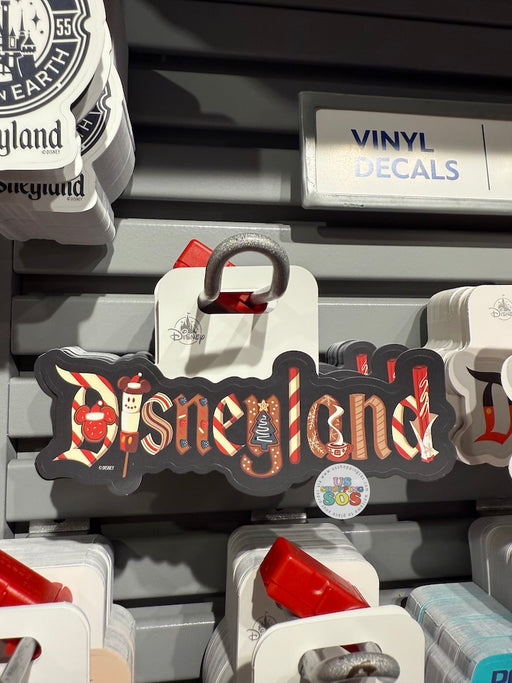 DLR/WDW - Vinyl Decals 2026 - Disneyland Marquee in Christmas Theme