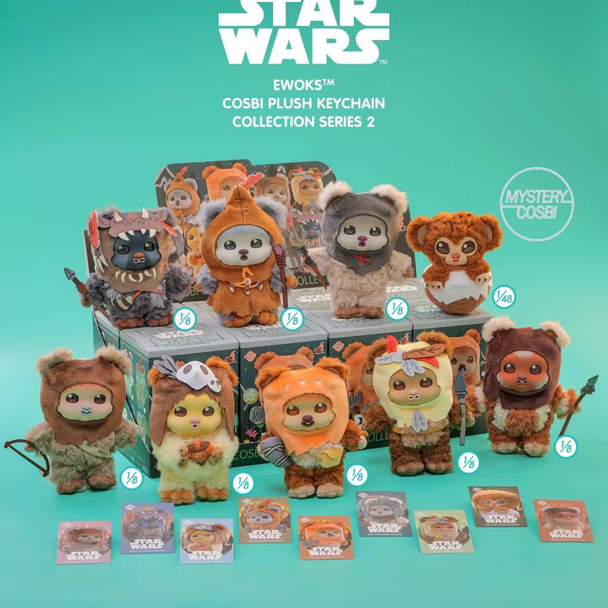 Hot Toy Cosbi - Star Wars Ewok™ Cosbi Plush Keychain Blind Box