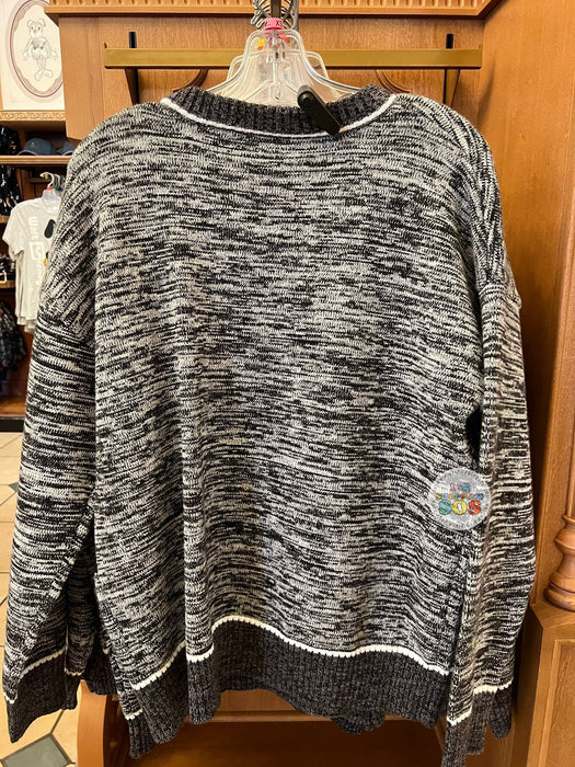 DLR/WDW - Mickey Black-and-White Marled Knit V-Neck Sweater (Adult)