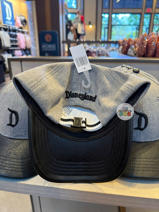 DLR/WDW - “D” Park Logo Black Pleather Dark Grey Baseball Cap