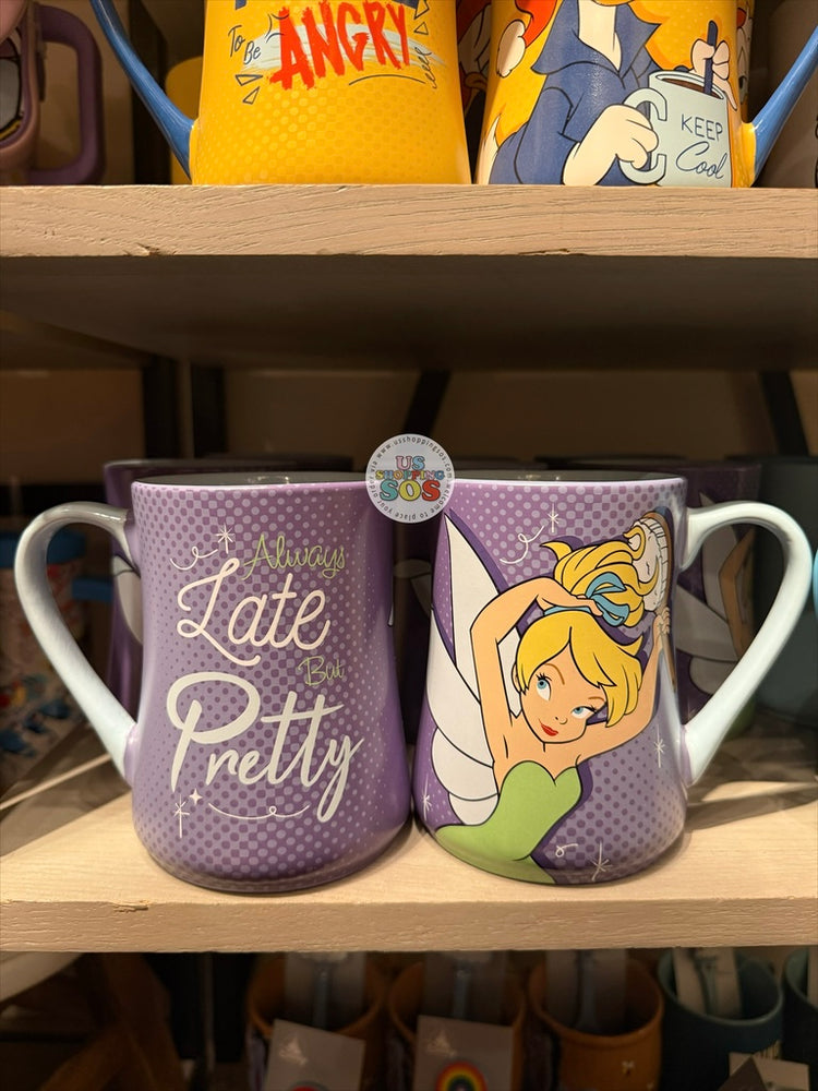 DLR/WDW - Sleepy Tinker Bell “Always Late But Pretty” Coffee Mug