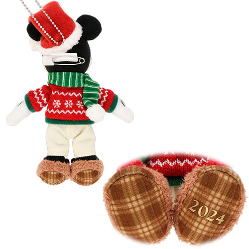 TDR - Disney Christmas 2024 x Holly Jolly Christmas Collection x Mickey Mouse Plush Keychain (Release Date: Nov 8,  2024)