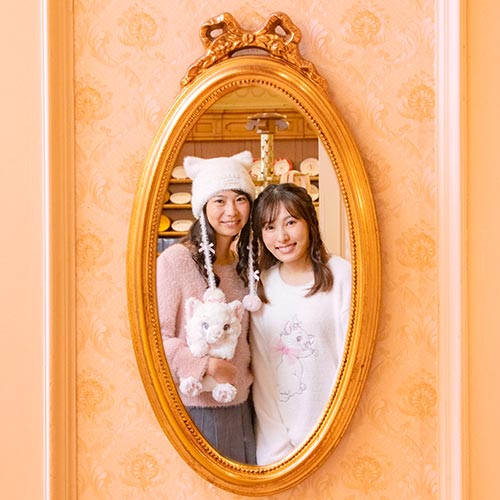 TDR - Disney The Aristocats with Soft Pink & Blue Ribbons Collection x Marie Kit Beanie with Pom Pom for Adults