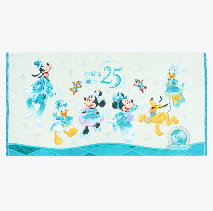 TDR - Tokyo DisneySea 25th Anniversary "Sparkling Jubilee" x Mickey & Minnie Wide Bath Towel (Release Date: Apr 8, 2026)