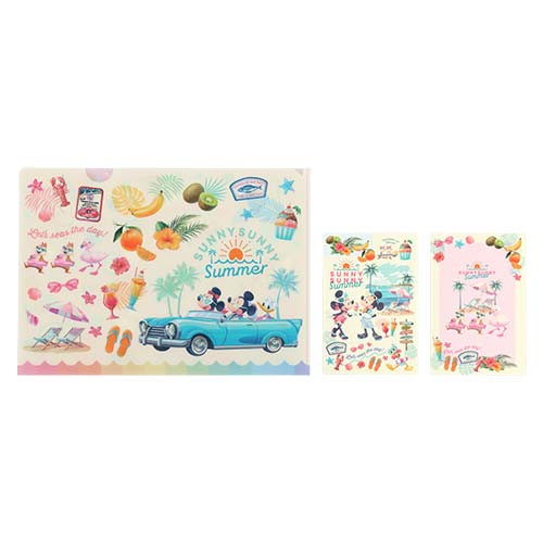 TDR - Mickey & Friends "SUNNY SUNNY Summer" Collection x Mickey & Friends Postcards & Clear Folders Set (Release Date: Jun 5. 2025)