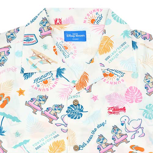 TDR - Mickey & Friends "SUNNY SUNNY Summer" Collection x Chip & Dale All Over Print Shirt for Adults (Release Date: Jun 5. 2025)