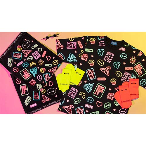 TDR - Colorful Neon & Baymax Themed Collection x Big Hero 6 Baymax Socks Color: Green (Release Date: July 1, 2025)