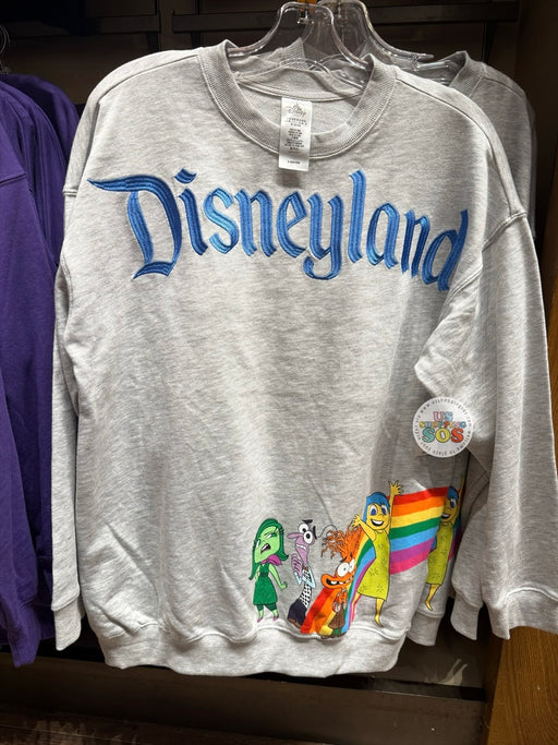 DLR/WDW - Inside Out Embroidered ￼Park Logo Grey Pullover (Adult)