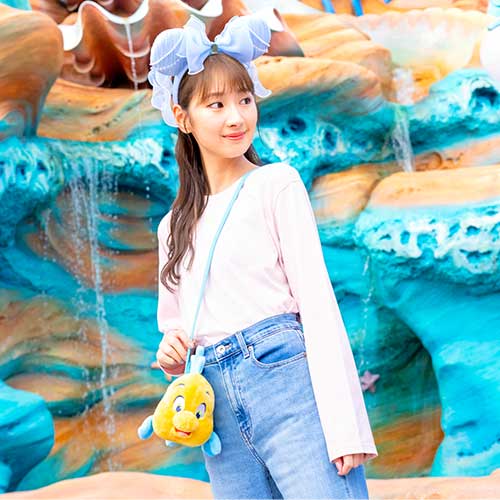 TDR - Tokyo Disney Sea's 24th Anniversary "Mermaid Lagoon" Collection x Flounder Shaped Shoulder Bag (Release Date: Sept 4, 2025)