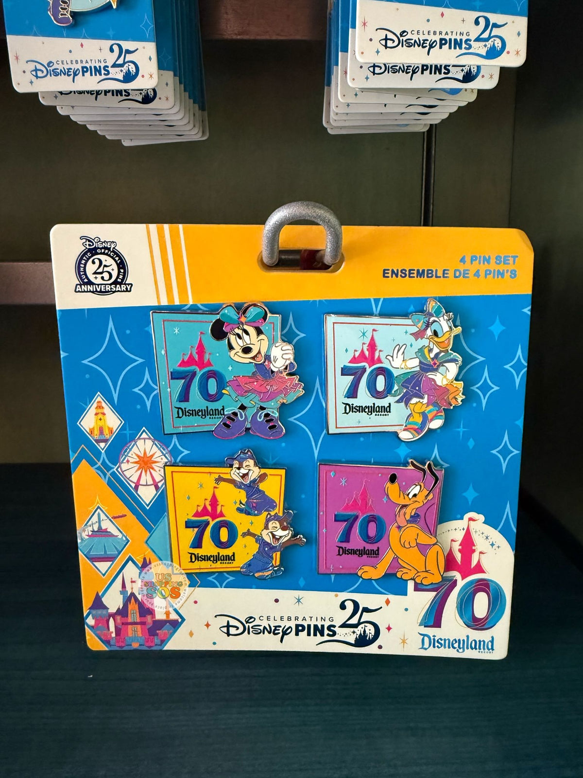 DLR - Disneyland 70th Celebration - Mickey & Friends Booster Pins