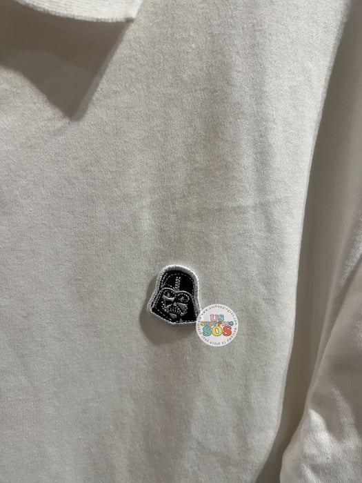 DLR - Darth Vader Patch Icon White Polo Shirt (Adult)