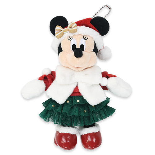 TDR - 2025 Mickey & Friends "Holly Jolly Christmas" Collection x Minnie Mouse with Christmas Themed Outfit Plush Keychain (Pre Order, Ship Out Date: July 2026)