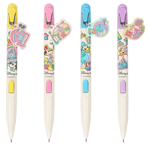 TDR - Tokyo Disney Resort "Park Map Motif" Pastel Color Collection - Mechanical Pencils Set of 4 (Release Date: Dec 11, 2025)
