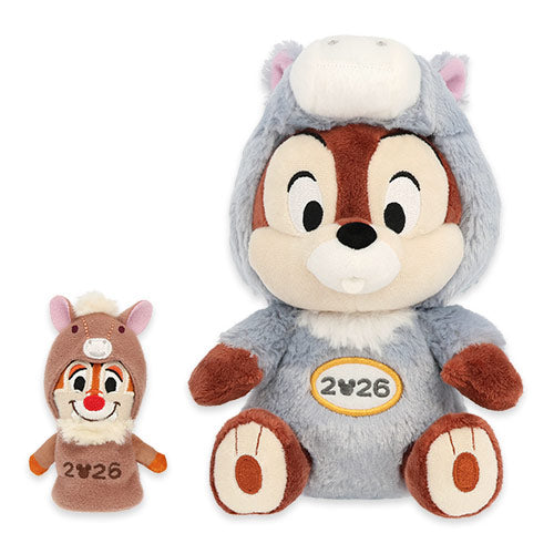 TDR - 2026 Happy New Year Mickey & Friends Collection x Chip Year of the Horse Zodiac Plush Toy with Dale Finger Puppet (Release Date: Nov 17, 2025)