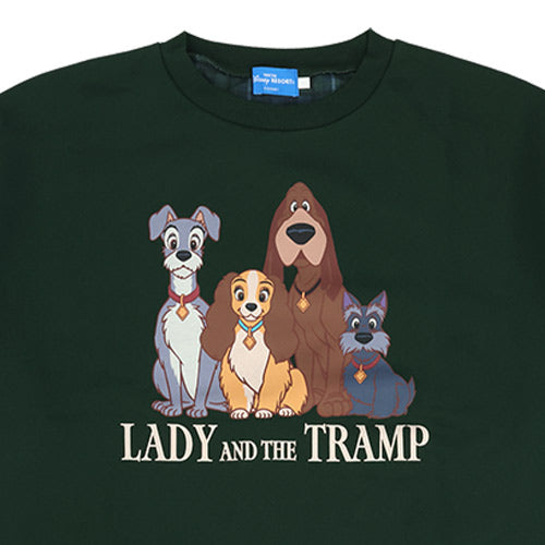 TDR - 2025 Lady & the Tramp Retro & Classic" Collection x Lady, Tramp, Trusty, and Jock Sweartshirt for Adults Color: Green (Release Date: Dec 26, 2025)