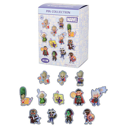 TDR - "It's a Small World with Groot x Marvel" Collection x Mystery Pin Badge Whole Set of 12 (Release Date: Dec 26, 2025)