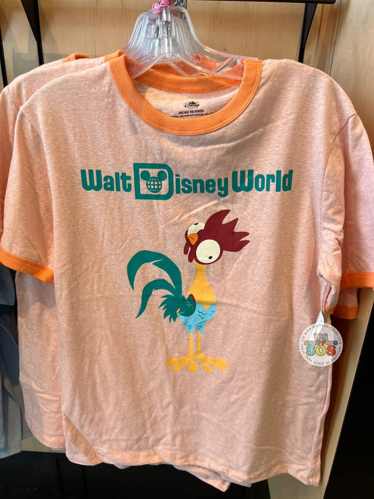 DLR/WDW - Moana Hei Hei Wash Orange Character T-shirt (Adult)