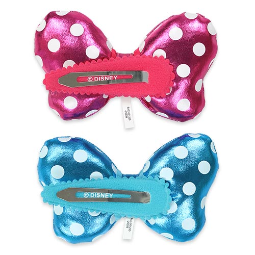 TDR - Minnie Mouse Funderland 2026 Collection x Shiny Pink & Blue Ribbons Snaps Set of 2 (Release Date: Jan 13, 2026)