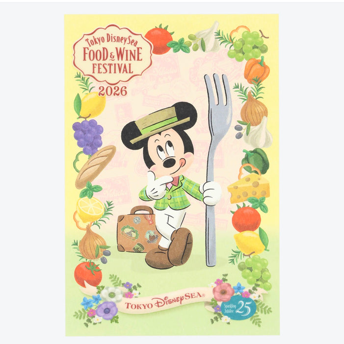TDR - 2026 Food and Wine Festival Collection x Mickey Mouse Post Card & Stickers Set (Release Date: Apr 8, 2026)