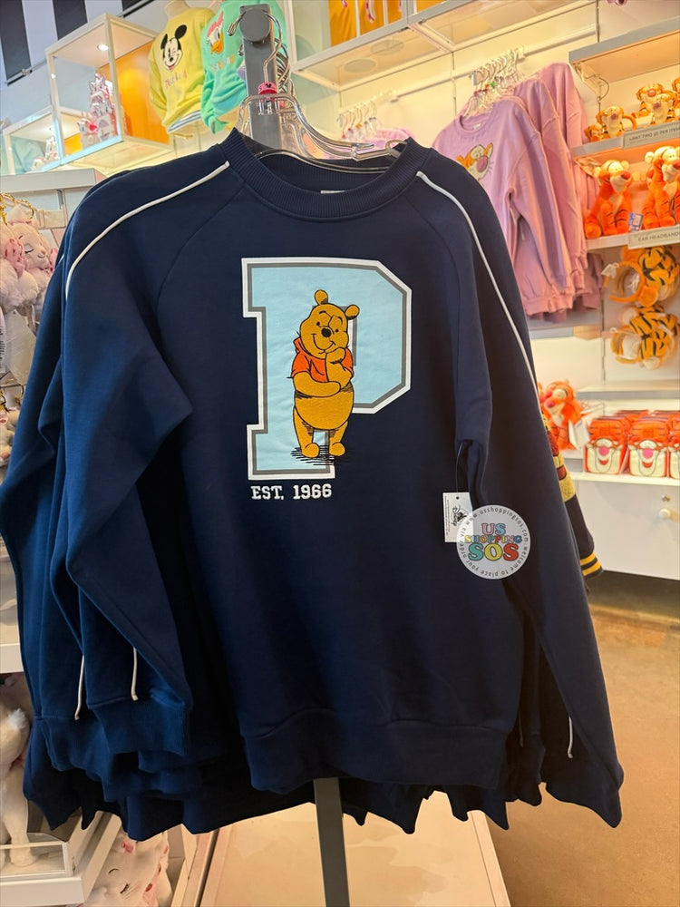 DLR/WDW - Winnie the Pooh & Friends - Pooh Initial Navy Fleece Pullover (Adult)